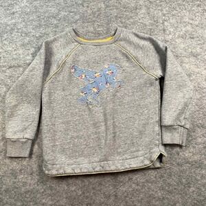 Mini Boden Floral Pegasus 9-10Y Girls Gray Sweatshirt